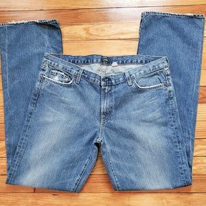 j. Crew Women's Hip Slung Distressed Boot Cut Flared Jeans NWT Sz 14 Tall